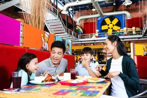 Dining at one of the Theme Park's Restaurant